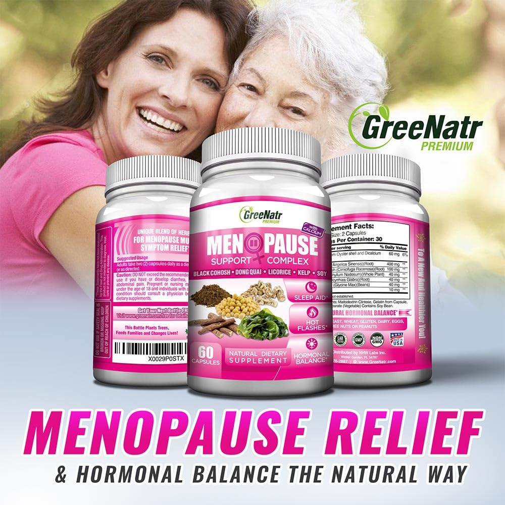 GreeNatr hot flashes relief formulation highlighting quick comfort during heat moments.
