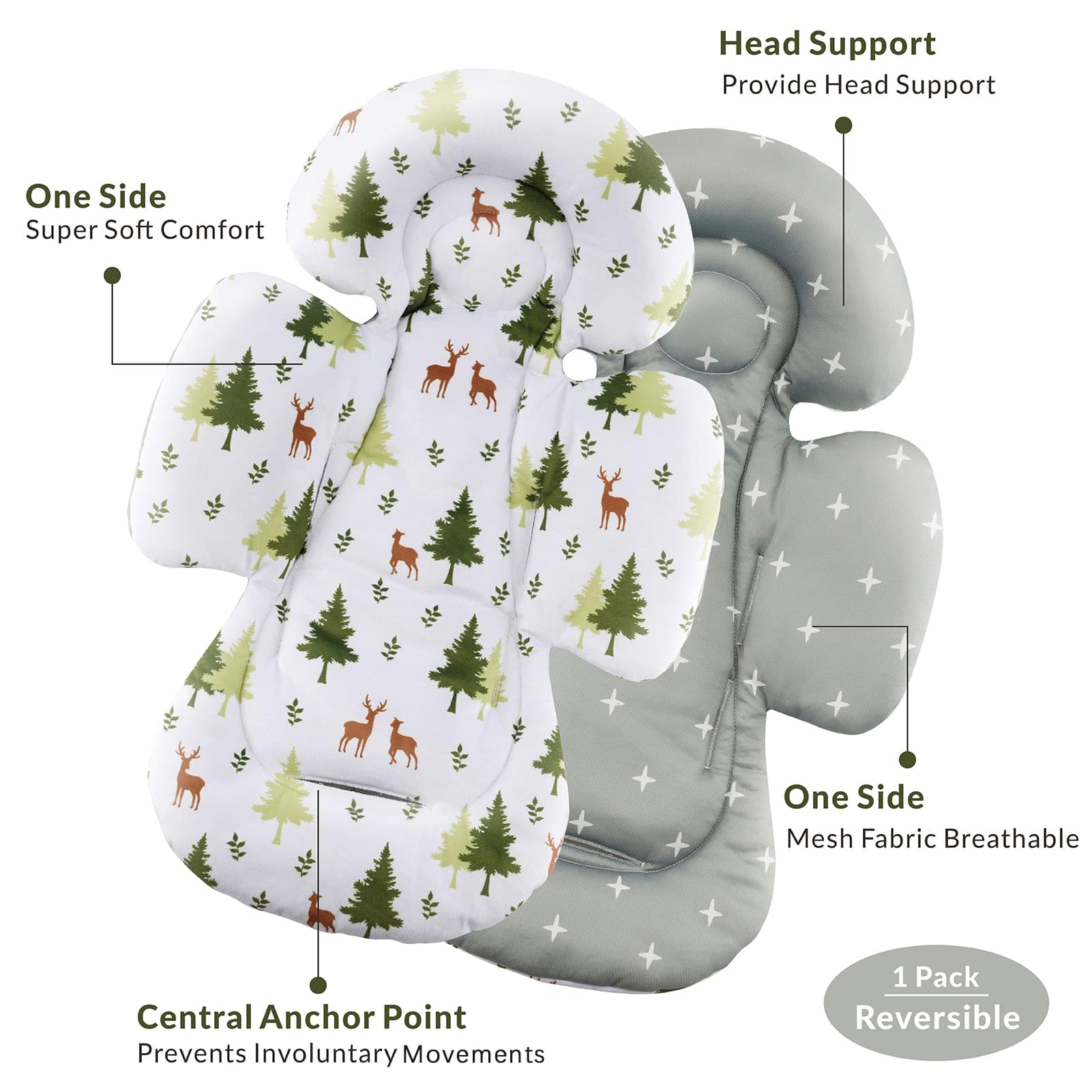 Green Forest machine-washable design for easy cleanup after use.