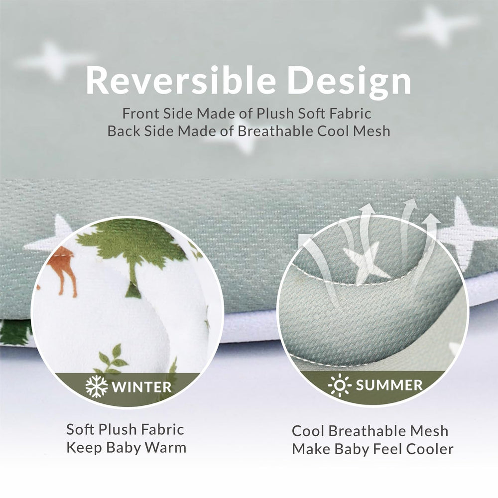 Green Forest breathable mesh back maintains breathable airflow for comfort.