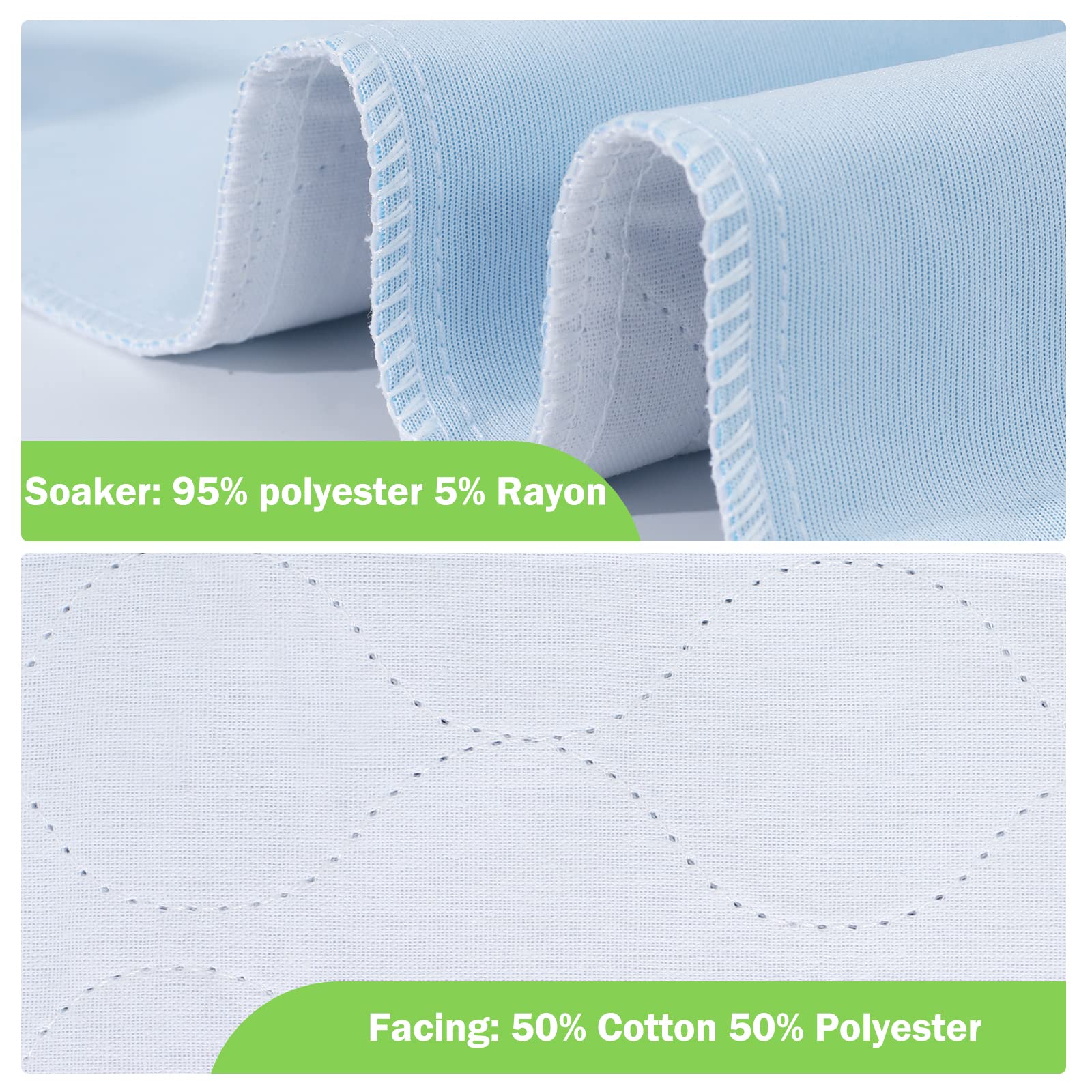 Green Life Universe washable bed pad is machine washable for repeated, odor-free use