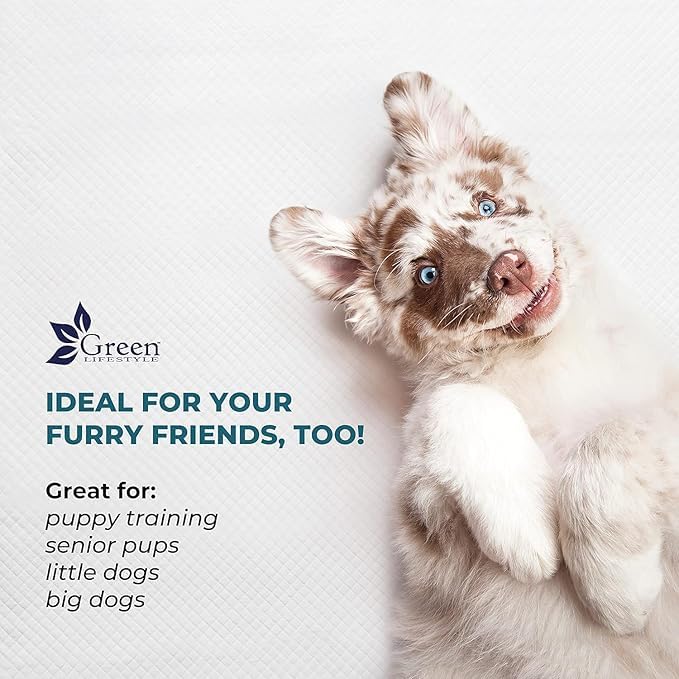 GREEN LIFESTYLE underpads disposable for easy cleanup after accidents.