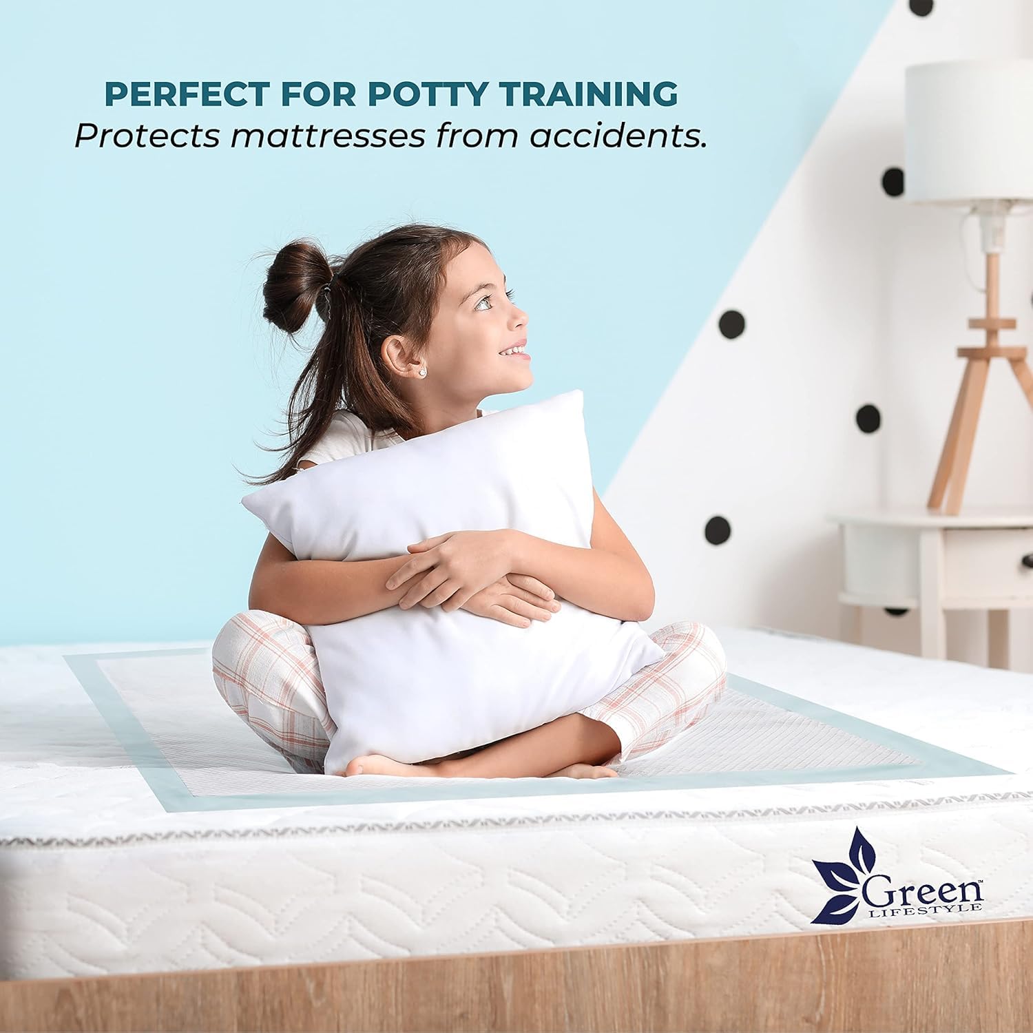 GREEN LIFESTYLE Underpads large absorbent pad reduces night leakage.
