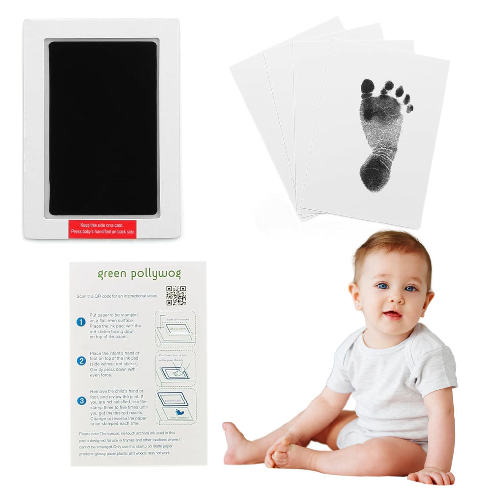 Green Pollywog Clean Touch extra-large ink pad for mess-free keepsake creation.