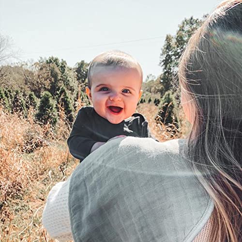 Green Sprouts burp cloths are machine washable for easy care.