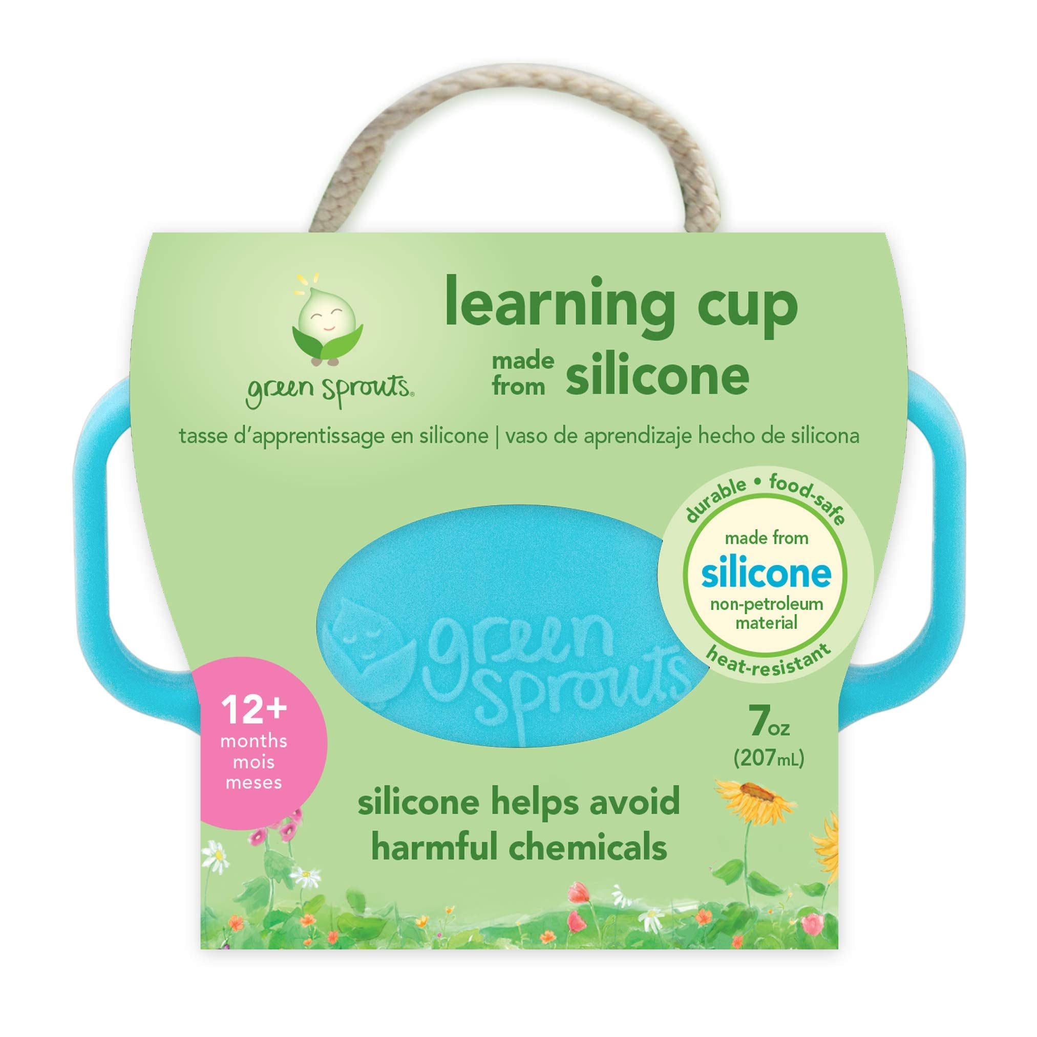 Dishwasher-safe Green Sprouts Learning Cup for easy cleaning.