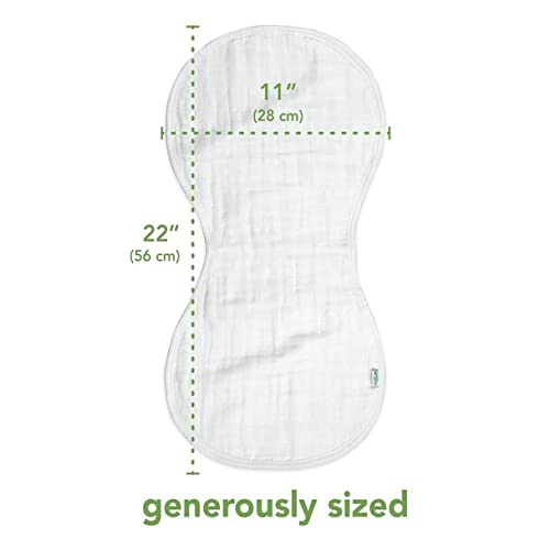 Green Sprouts muslin burp cloths closeup of soft fabric for baby comfort.