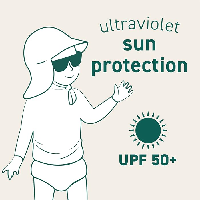 UPF 50+ sun protection for outdoor pool days.