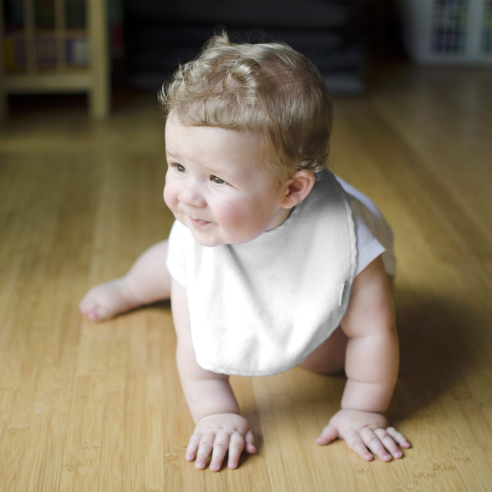 Green Sprouts Stay-Dry Bib waterproof lining keeps outfits clean during teething