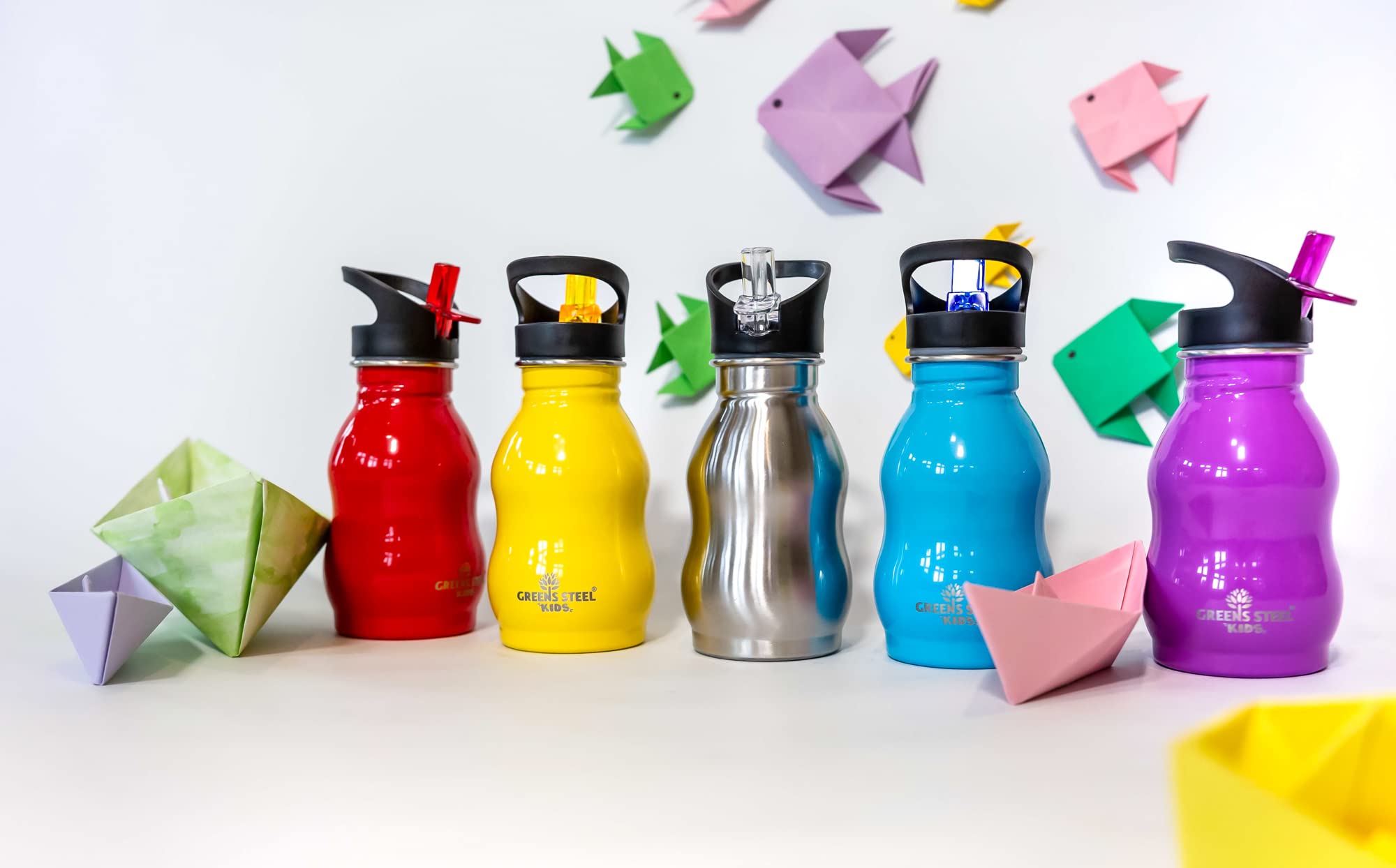 Greens Steel eco-friendly kids cup yellow supports reusable hydration