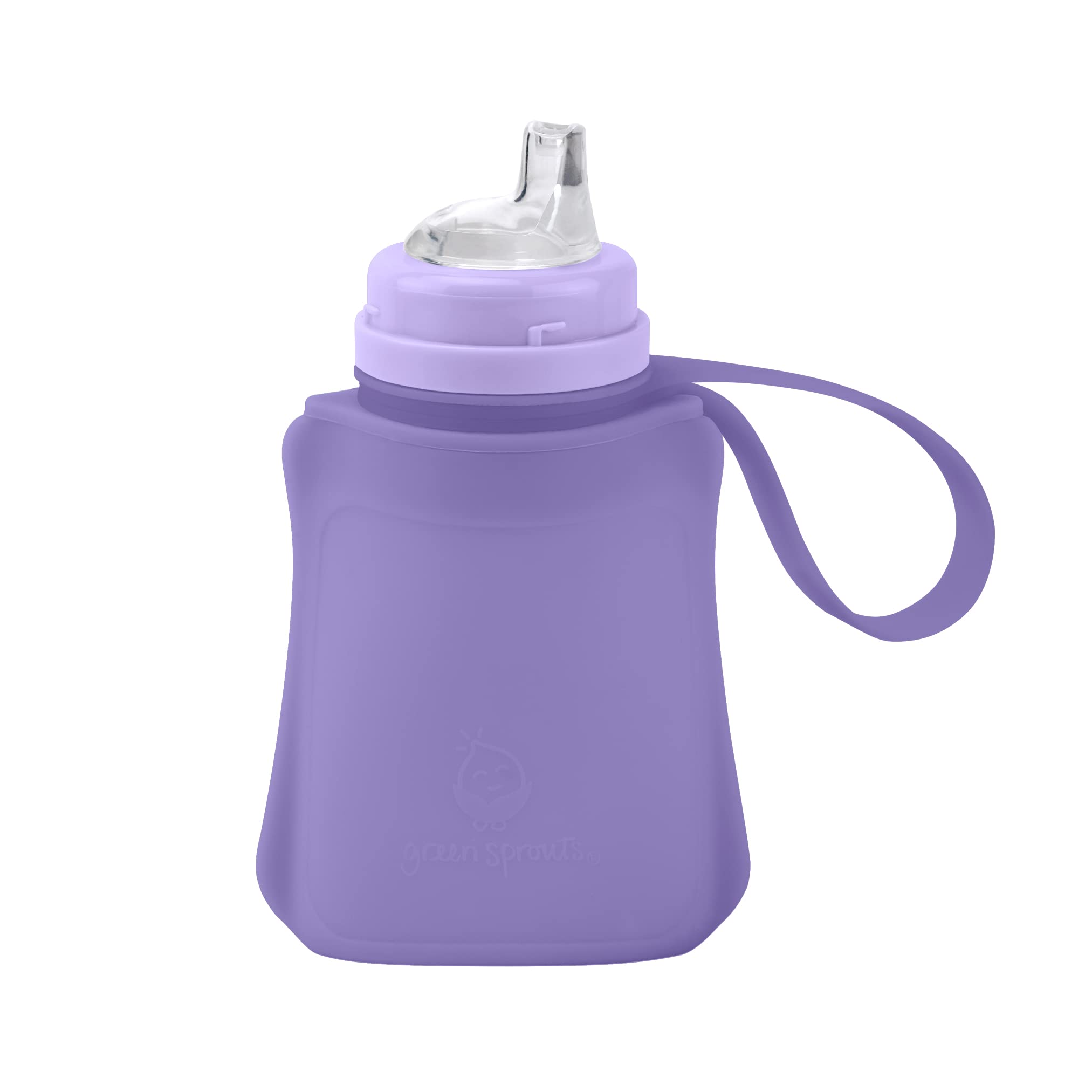 Green Sprouts Sip & Straw Pocket 8 oz violet for mess-free sipping