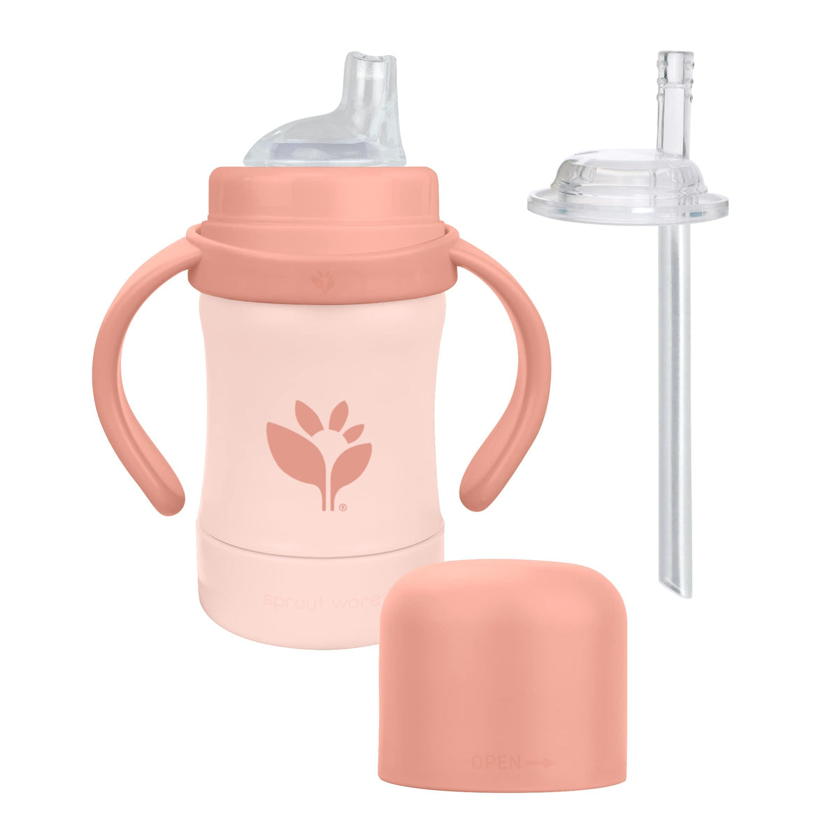 Green Sprouts Sprout Ware sip-spout 6oz showing gentle flow for early sips