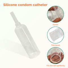 Greetmed clear self-seal catheter allowing skin inspection