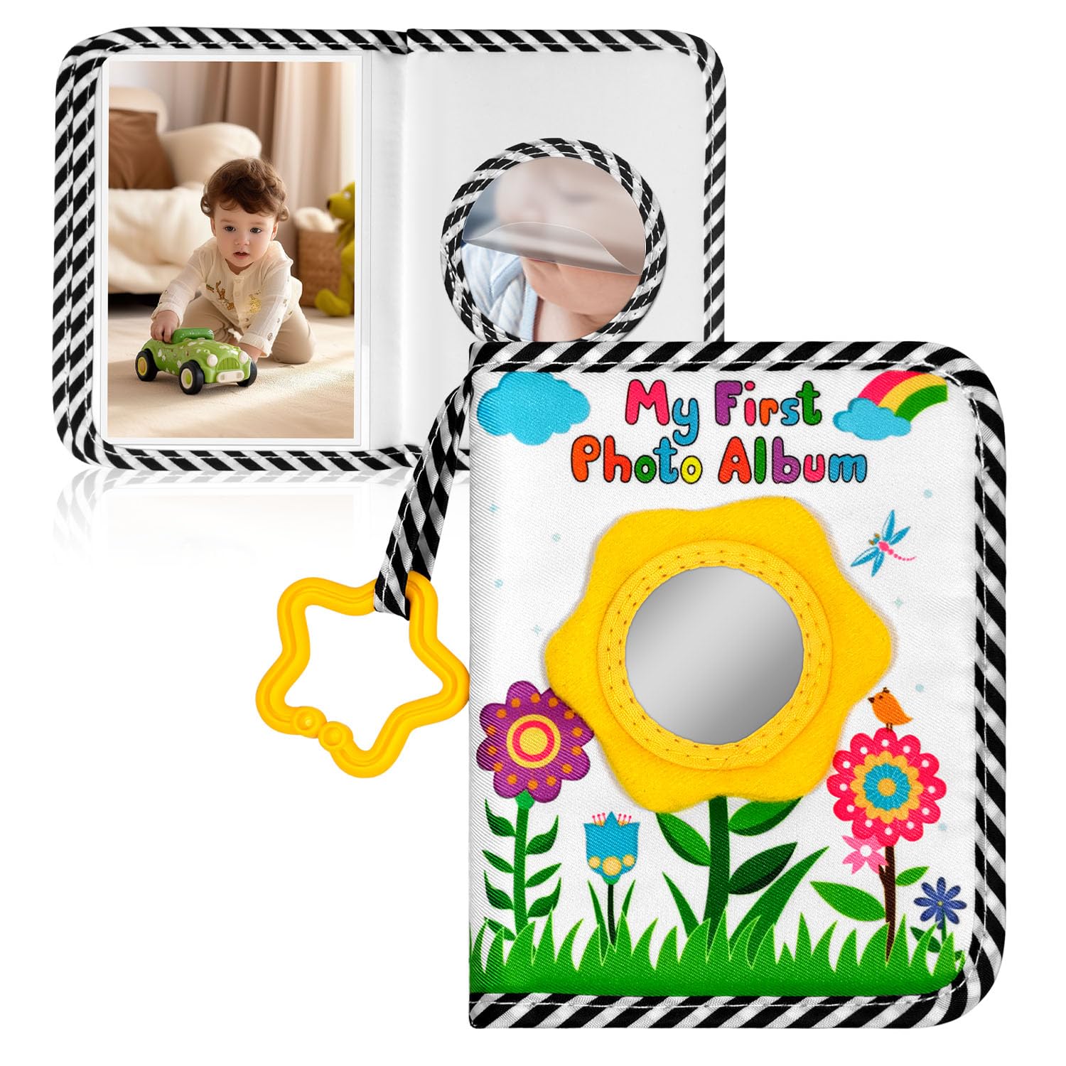 Grekos My First Photo Book cover in soft fabric for baby-friendly viewing