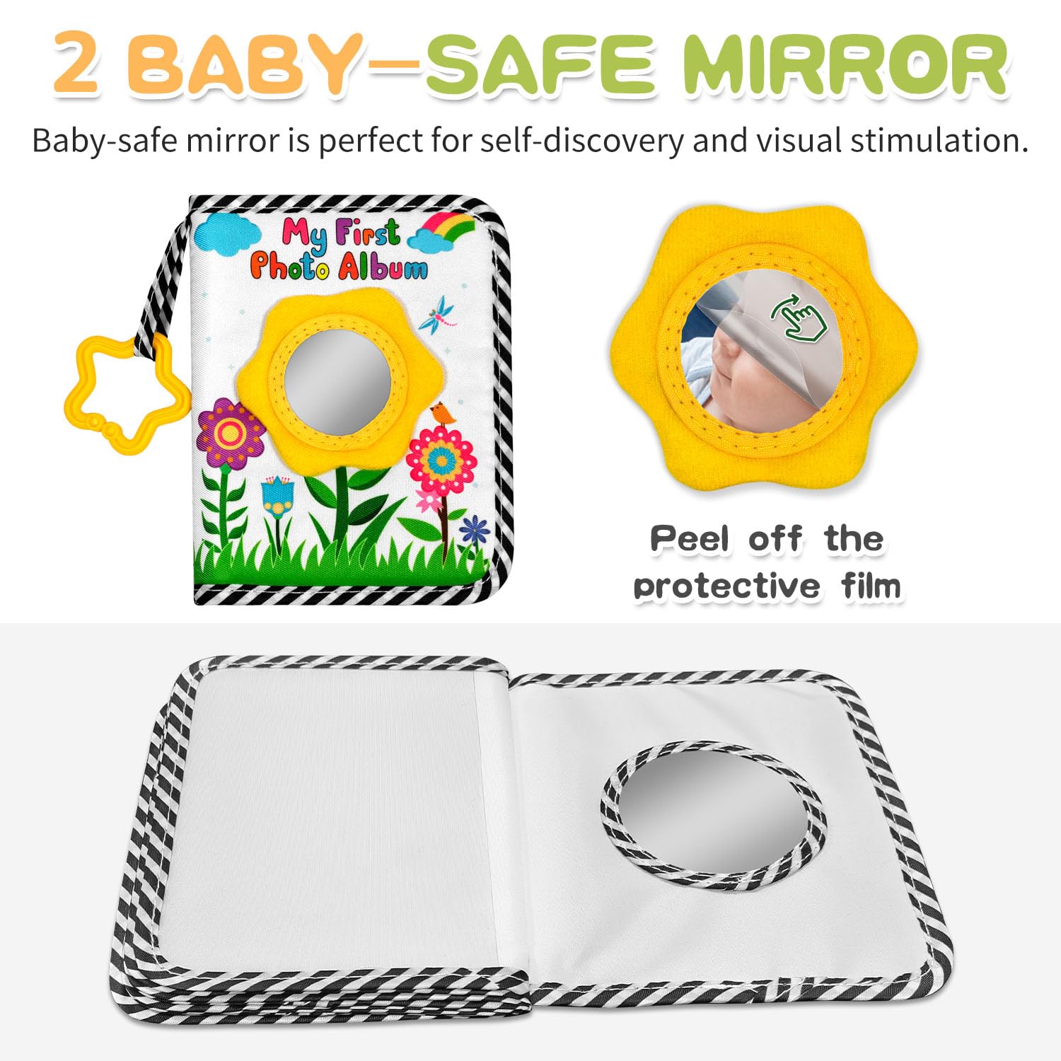 Grekos star-shaped ring attaches to crib or stroller for play