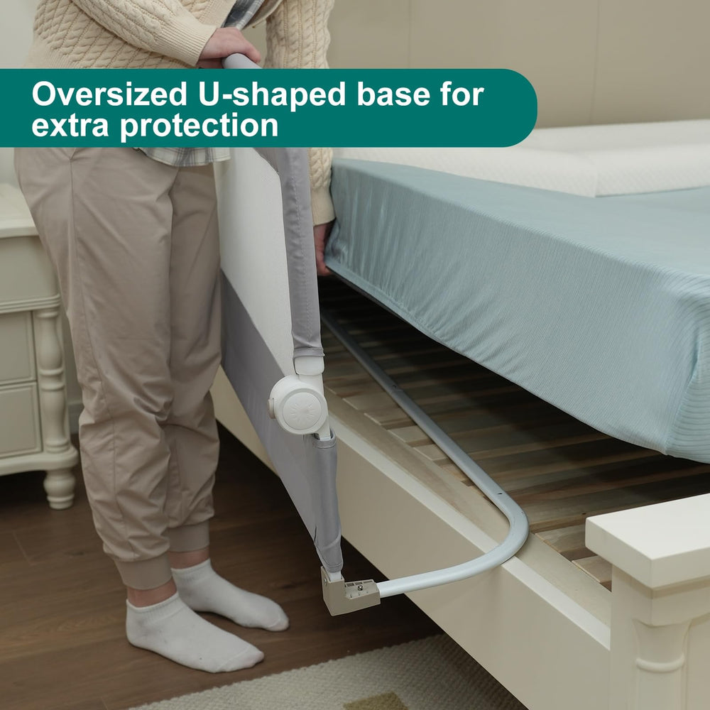 Grelex lightweight bed rail suited for quick moves between rooms.