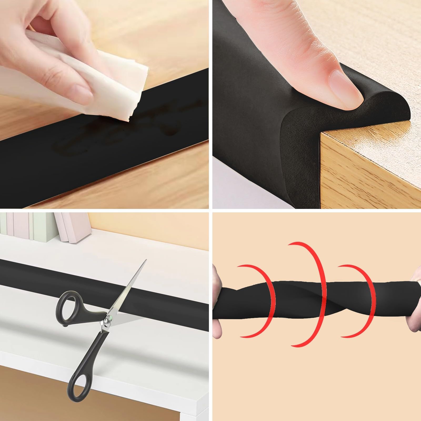 Grelex soft foam cushions glass or marble table edges for safer contact.