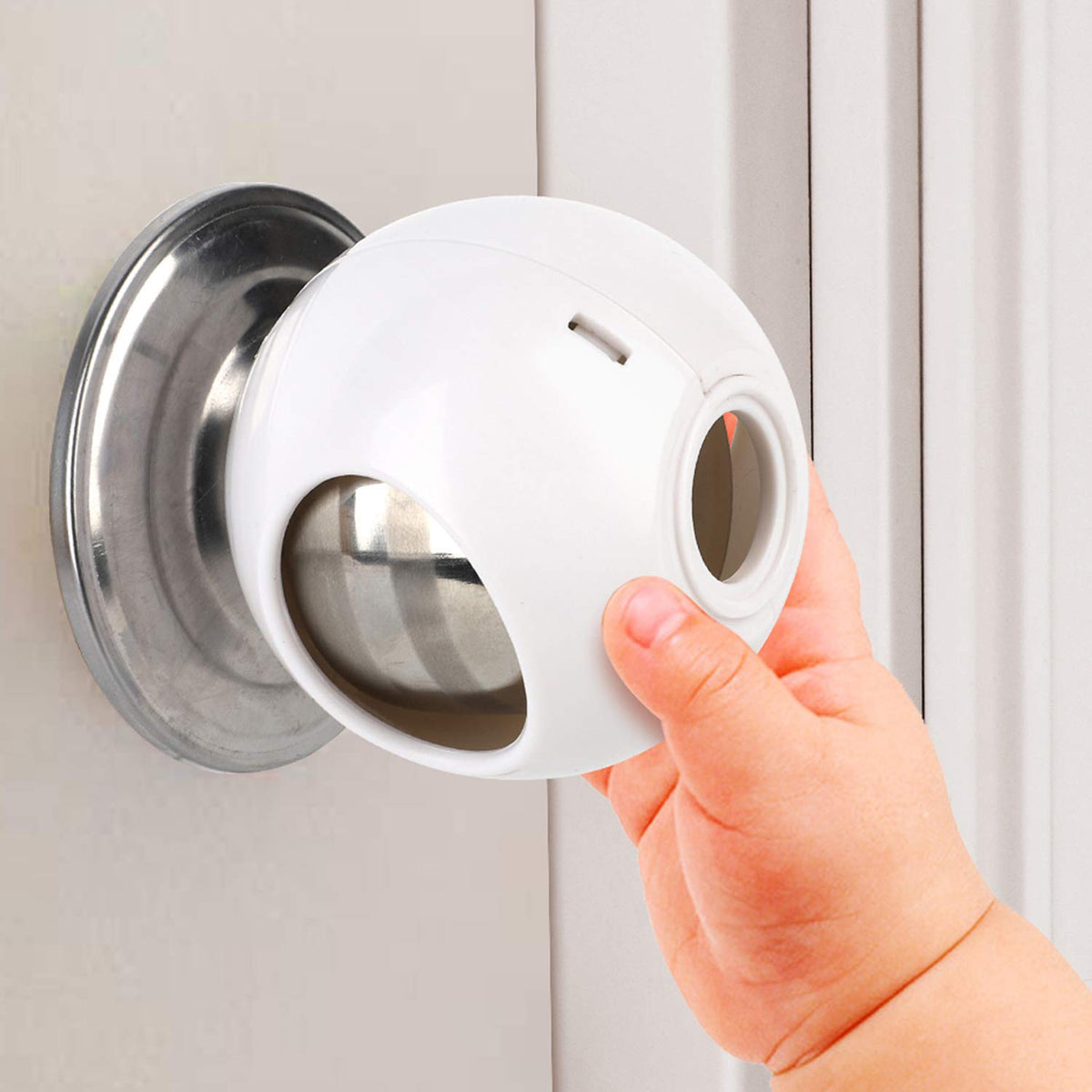 GRENFU door knob safety cover 4-pack on a knob to deter little hands