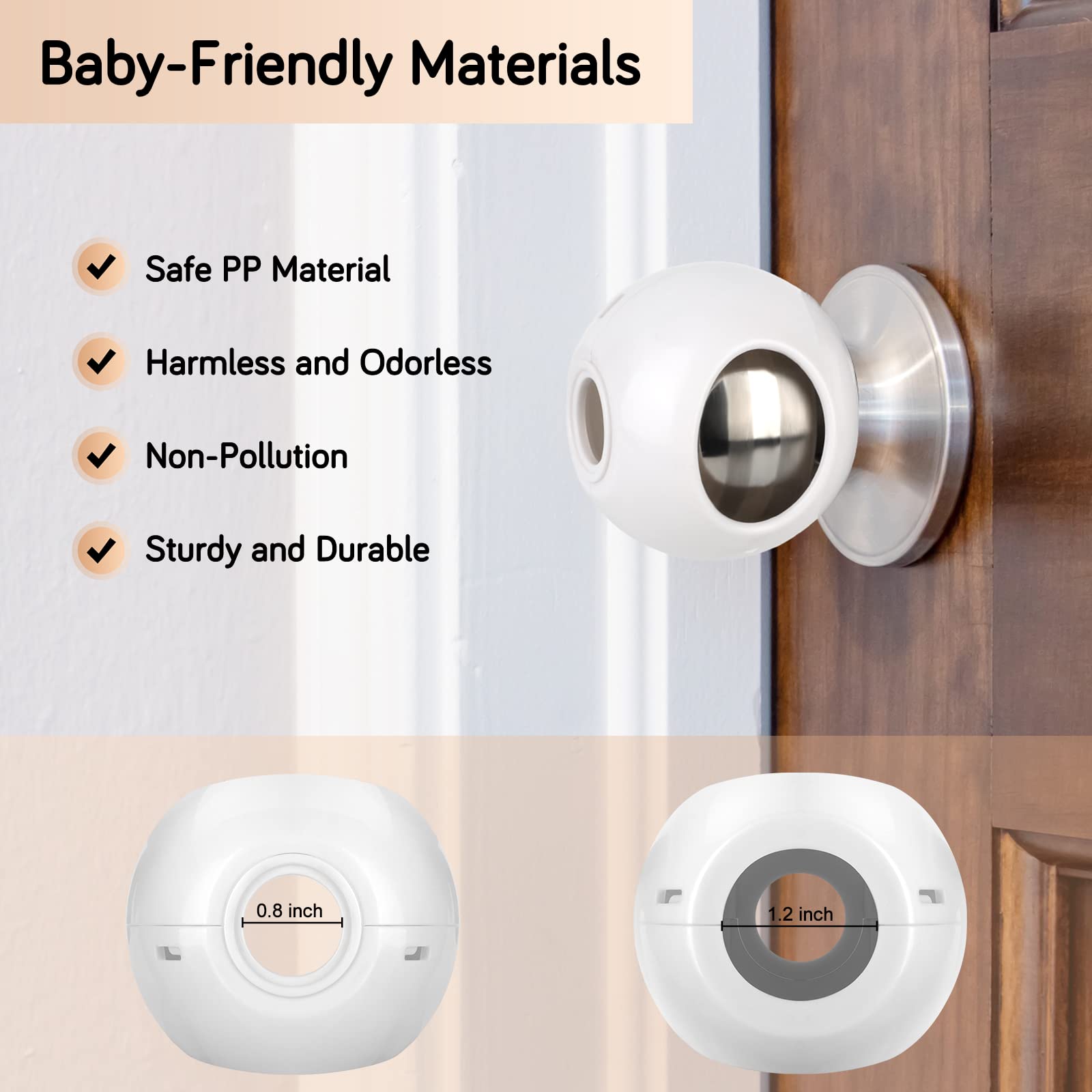 Grenfu fits most standard door knobs for versatile home protection.