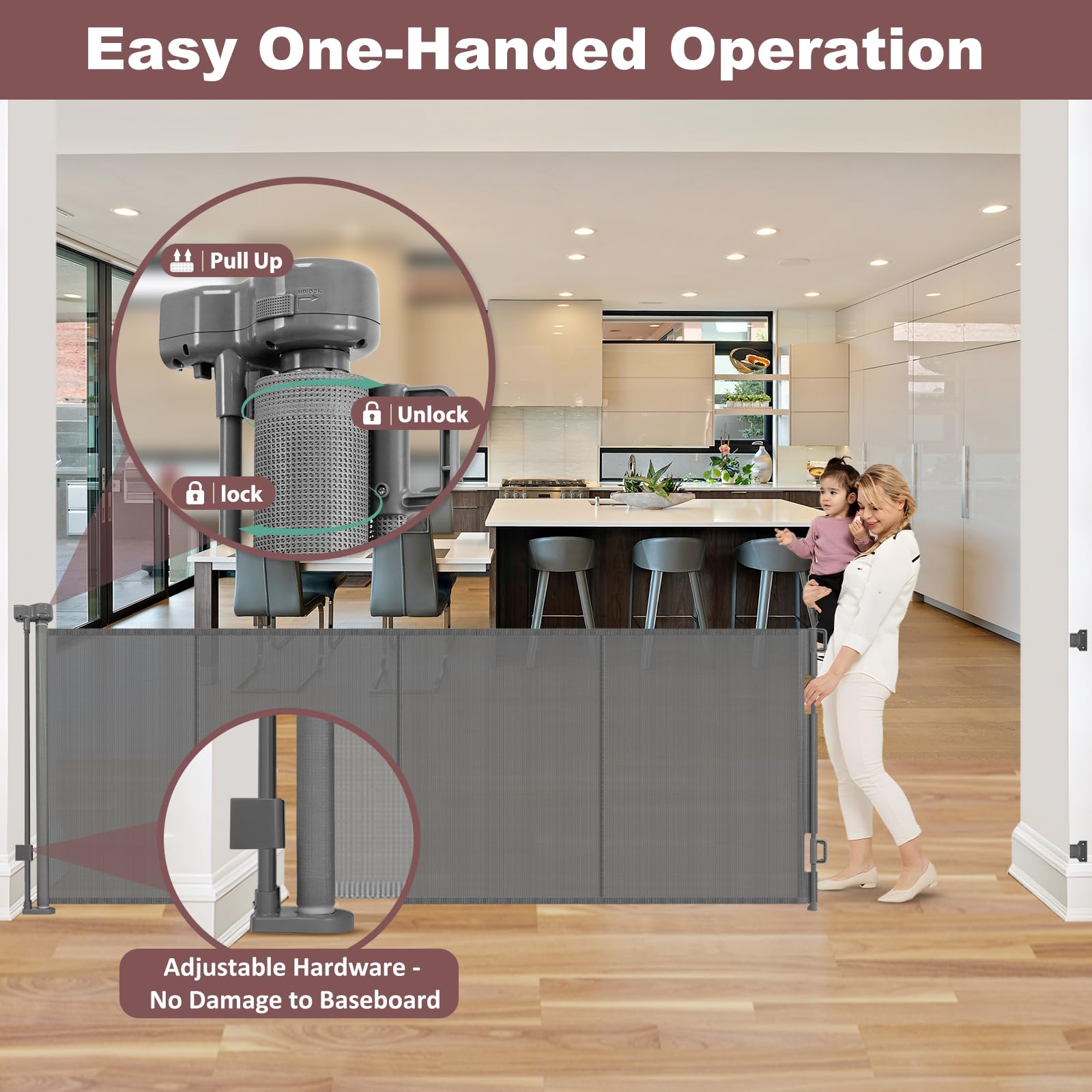 GRENFU universal baseboard fit for damage-free installation.