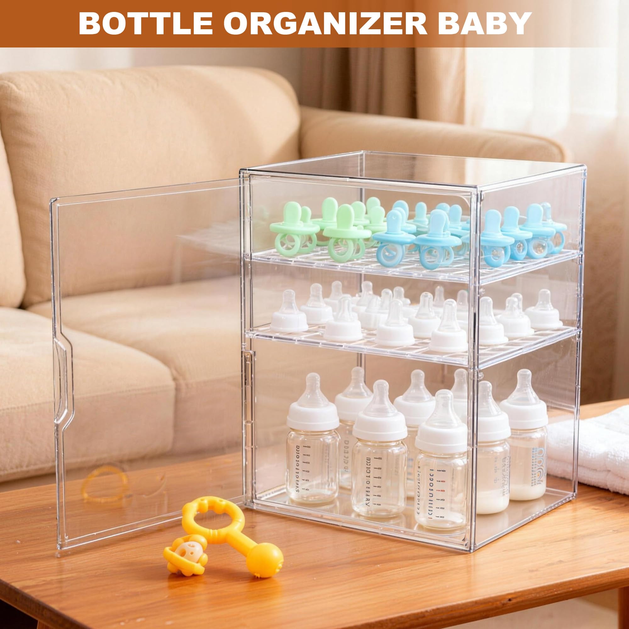 GRETJOB crystal-clear acrylic construction offers durability and visibility.