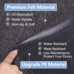 GRETJOB felt top absorbs dust for a cleaner play area.