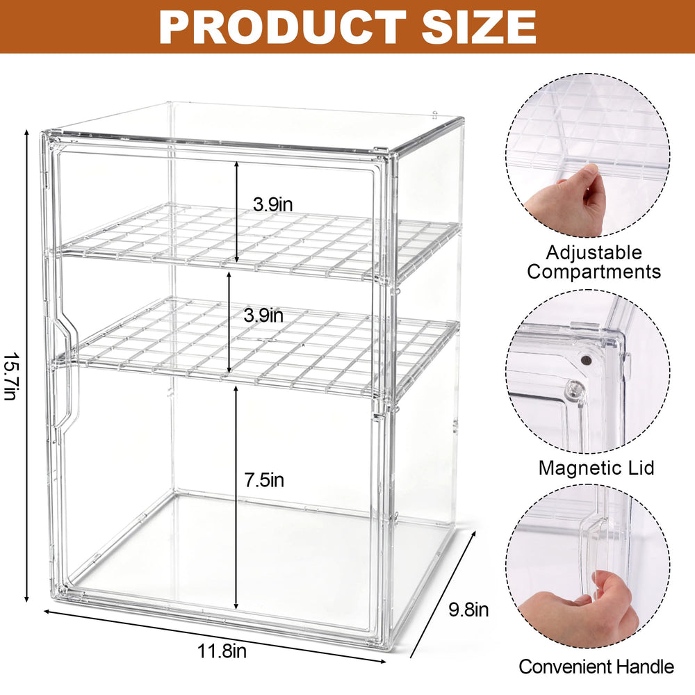 GRETJOB magnetic door provides one-handed access and dust protection.