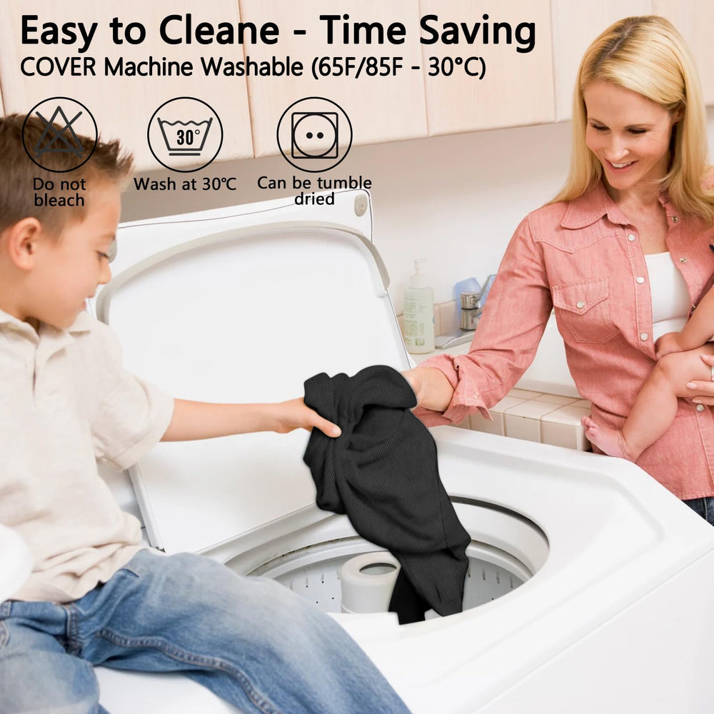 Greuame at-home use scene with calm baby time on the swing