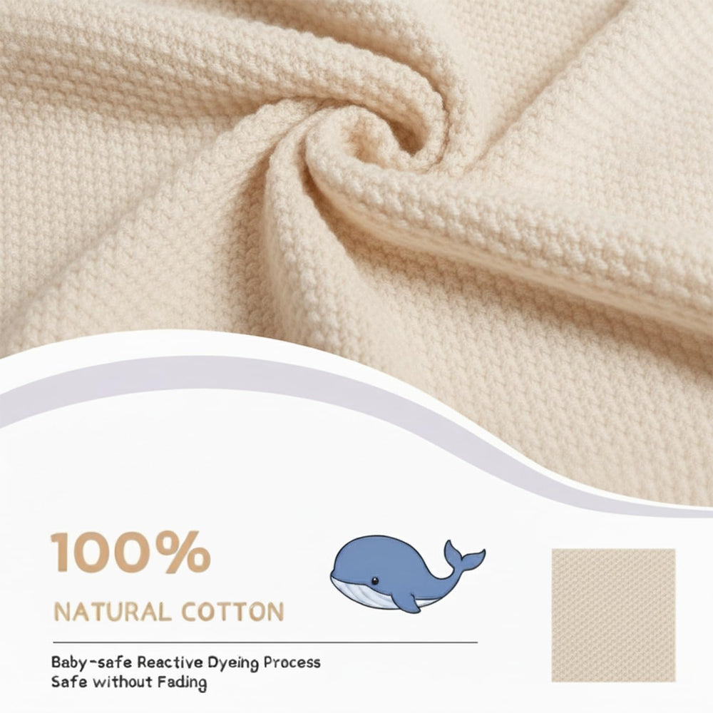 Grewear blanket draped on crib creates cozy nursery ambiance