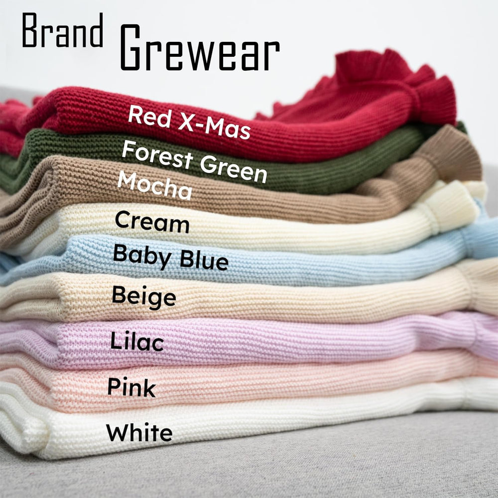 Grewear beige blanket with 11 color options for coordinated nurseries