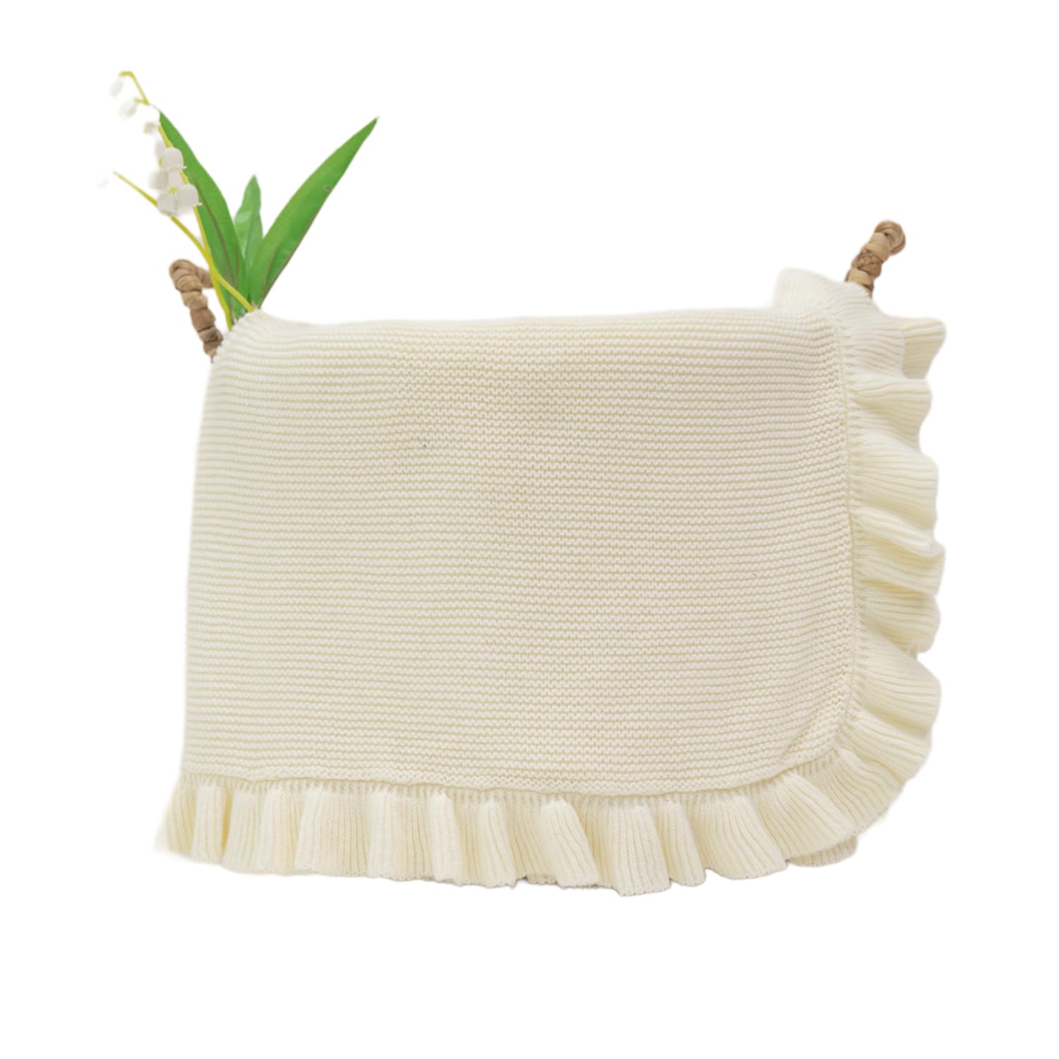 Grewear cotton baby blanket close-up showing soft knit texture for gentle newborn comfort