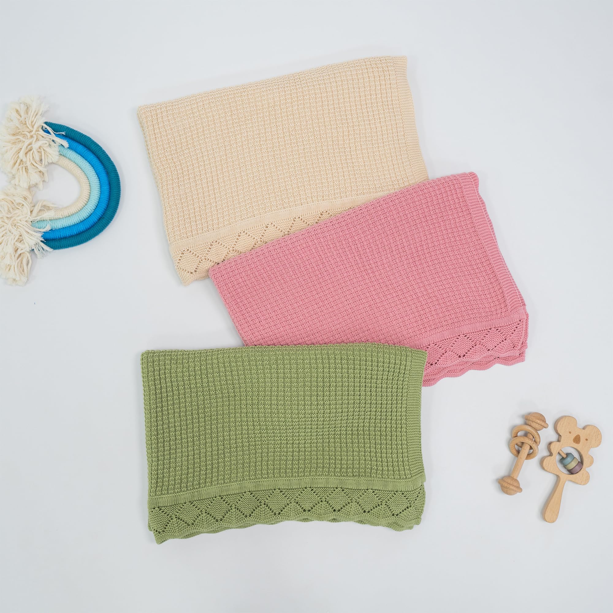 Grewear waffle weave enhances airflow for comfortable baby time