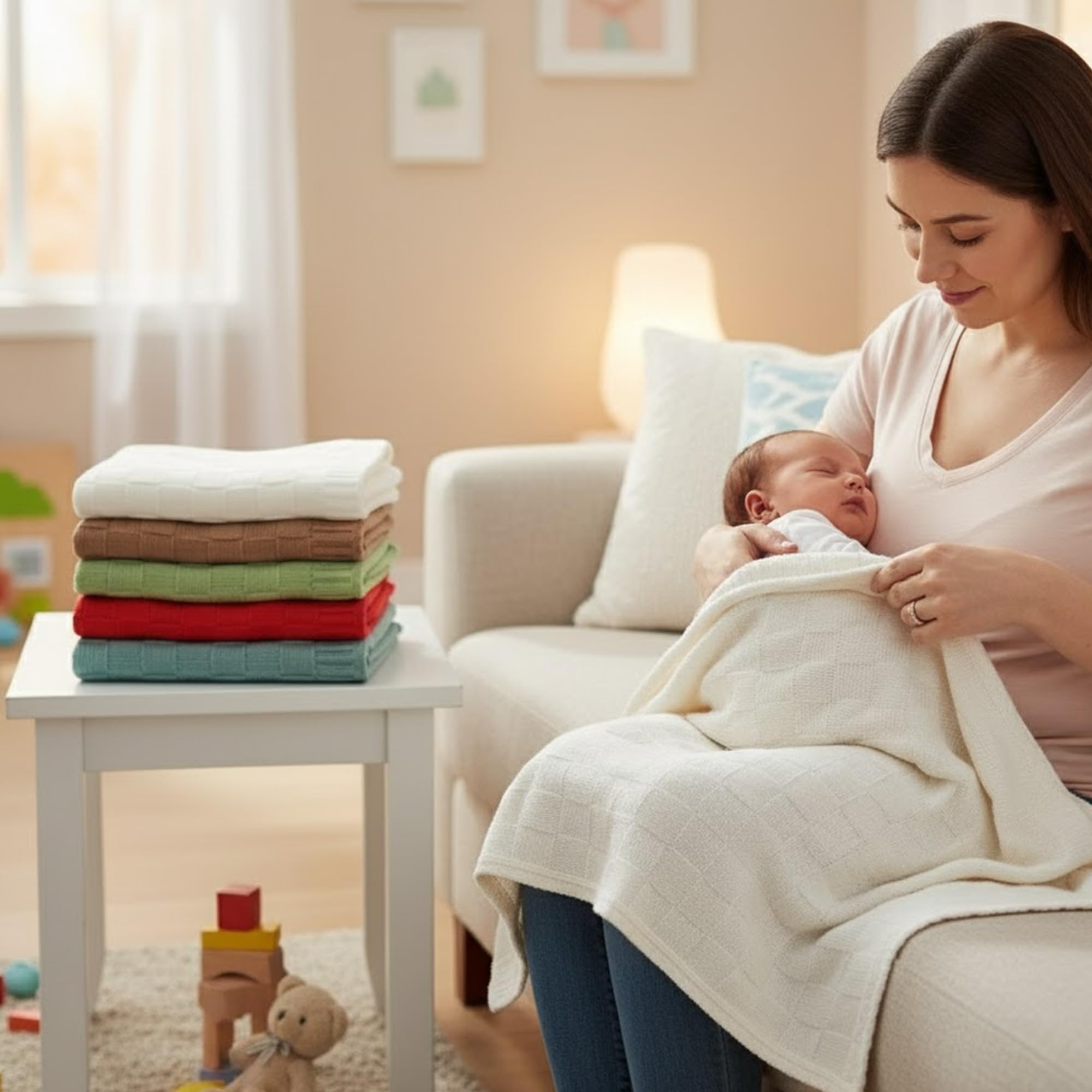 Grewear Baby Knit Blanket makes a timeless baby shower gift.