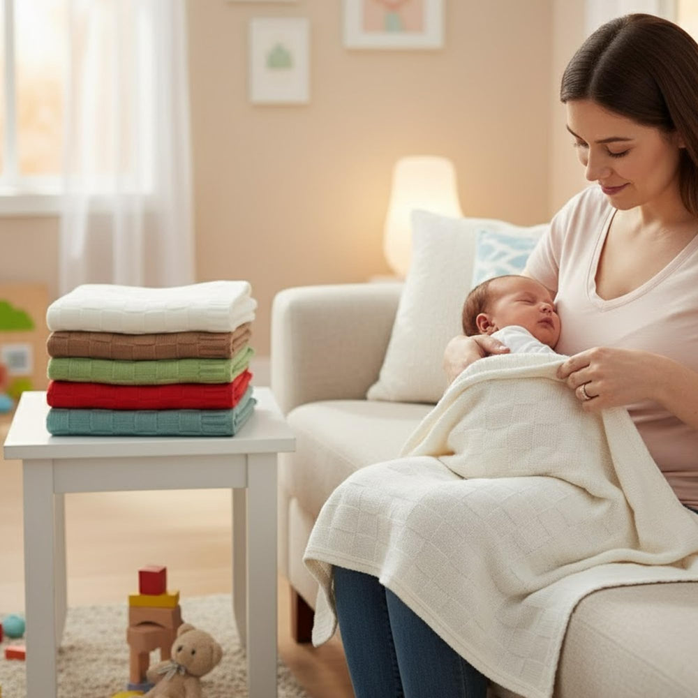 Grewear Baby Knit Blanket makes a timeless baby shower gift.