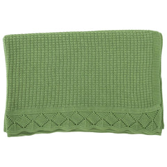 Grewear Baby Knit Blanket beige texture highlights waffle weave for breathable comfort.