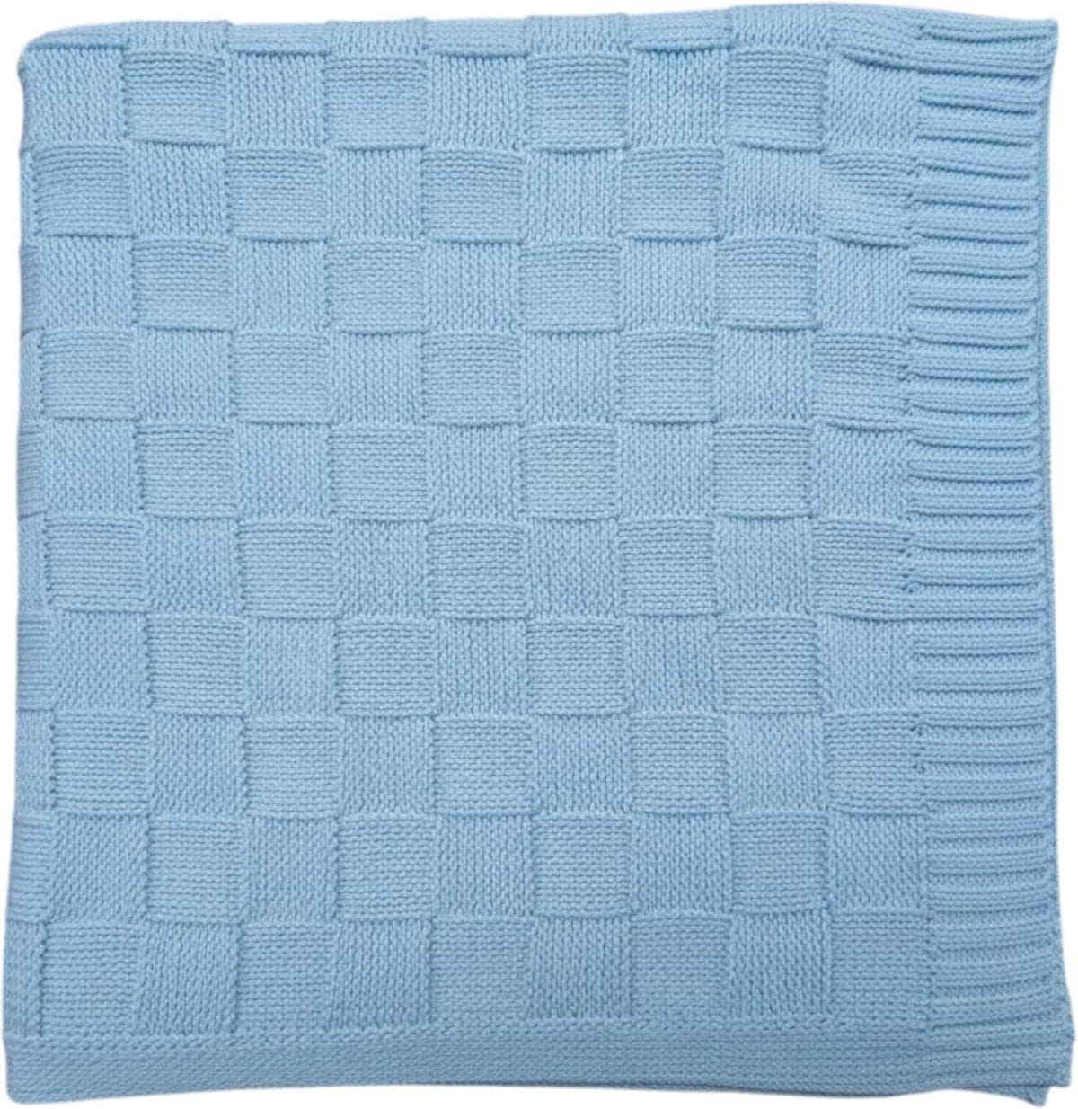 Grewear Baby Knit Blanket with checkered pattern offers breathable warmth for newborn swaddling.