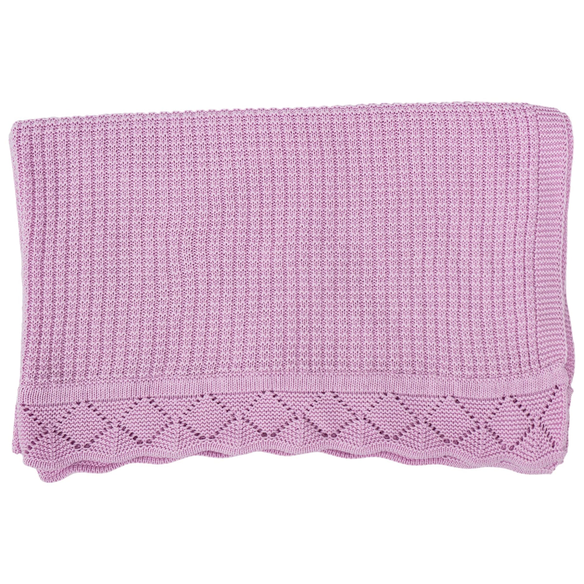 Grewear baby knit blanket with cotton waffle texture for breathable comfort