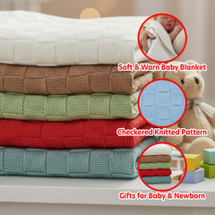 Grewear Baby Knit Blanket lightweight design keeps warmth without bulk.