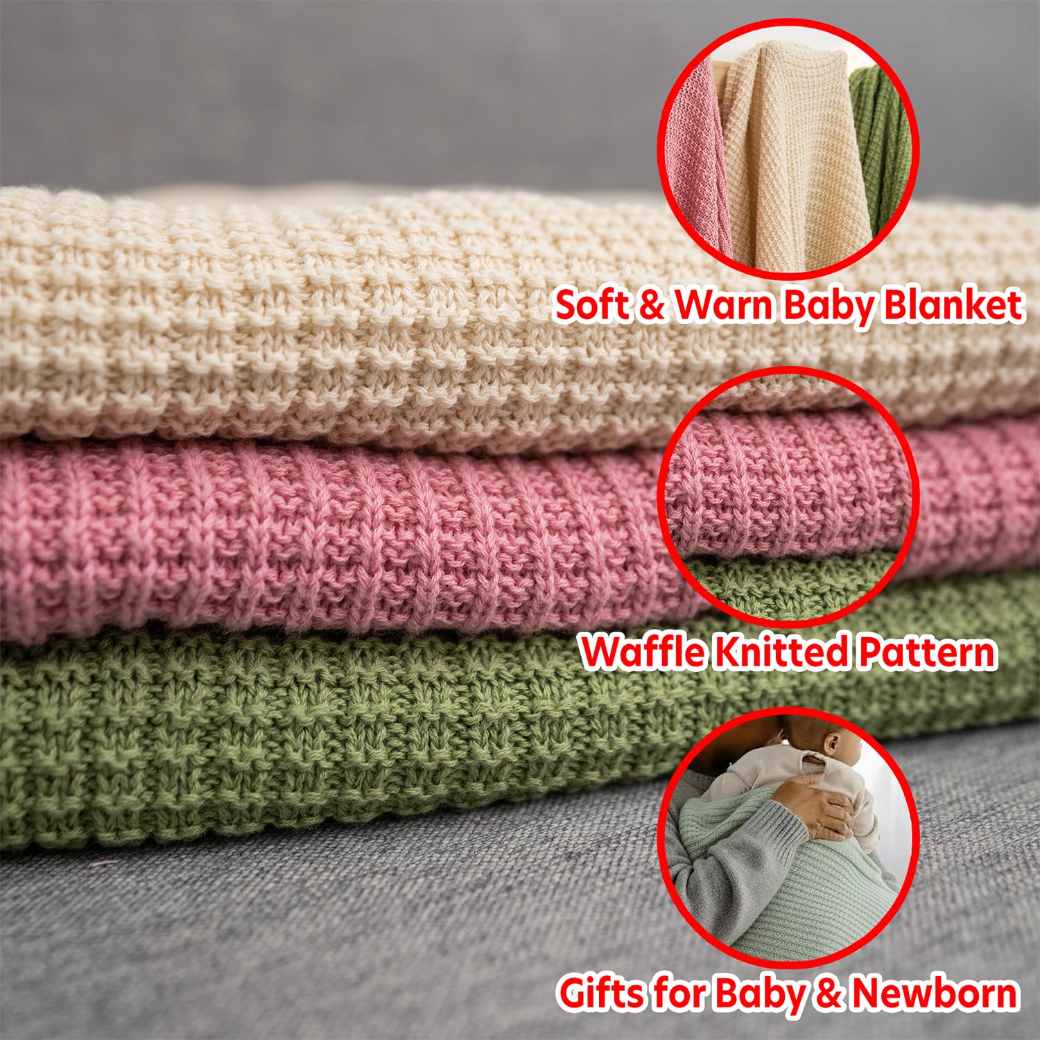 Grewear lightweight cotton swaddle blanket ready for stroller and naps.