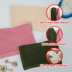 Grewear Baby Knit Blanket lightweight swaddle ideal for all-season use.