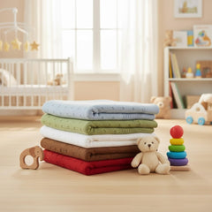 Grewear Baby Knit Blanket nursery decor-friendly cream color fits any nursery