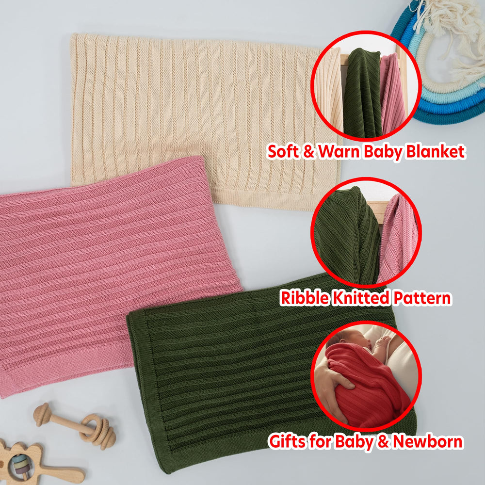 Newborn swaddled in Grewear blanket, lightweight warmth for all-season use