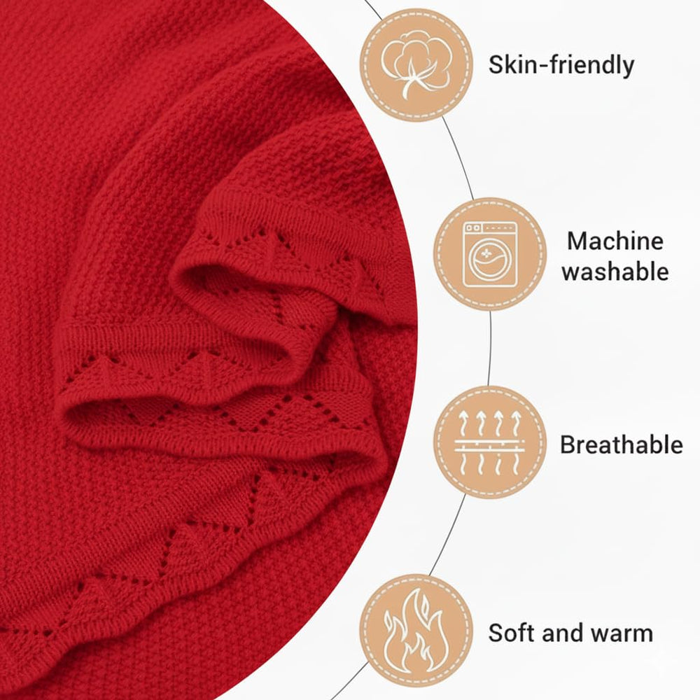 Grewear Baby Knit Blanket tummy time provides soft support during play.