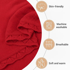 Grewear Baby Knit Blanket tummy time provides soft support during play.