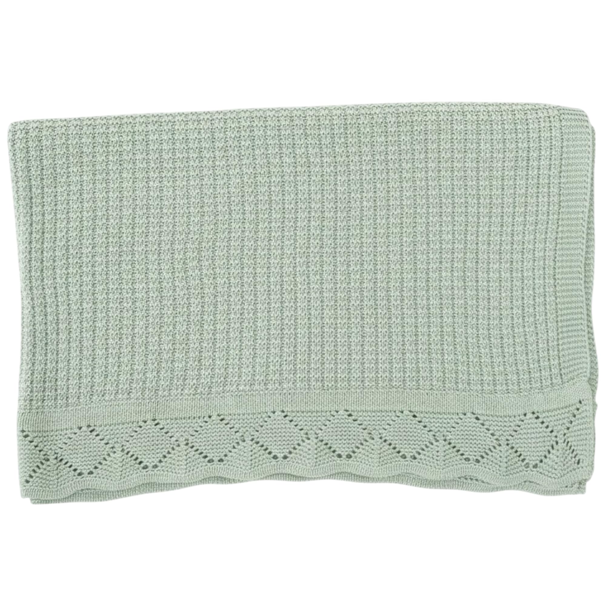 Grewear Baby Knit Blanket with waffle pattern for breathable newborn comfort.