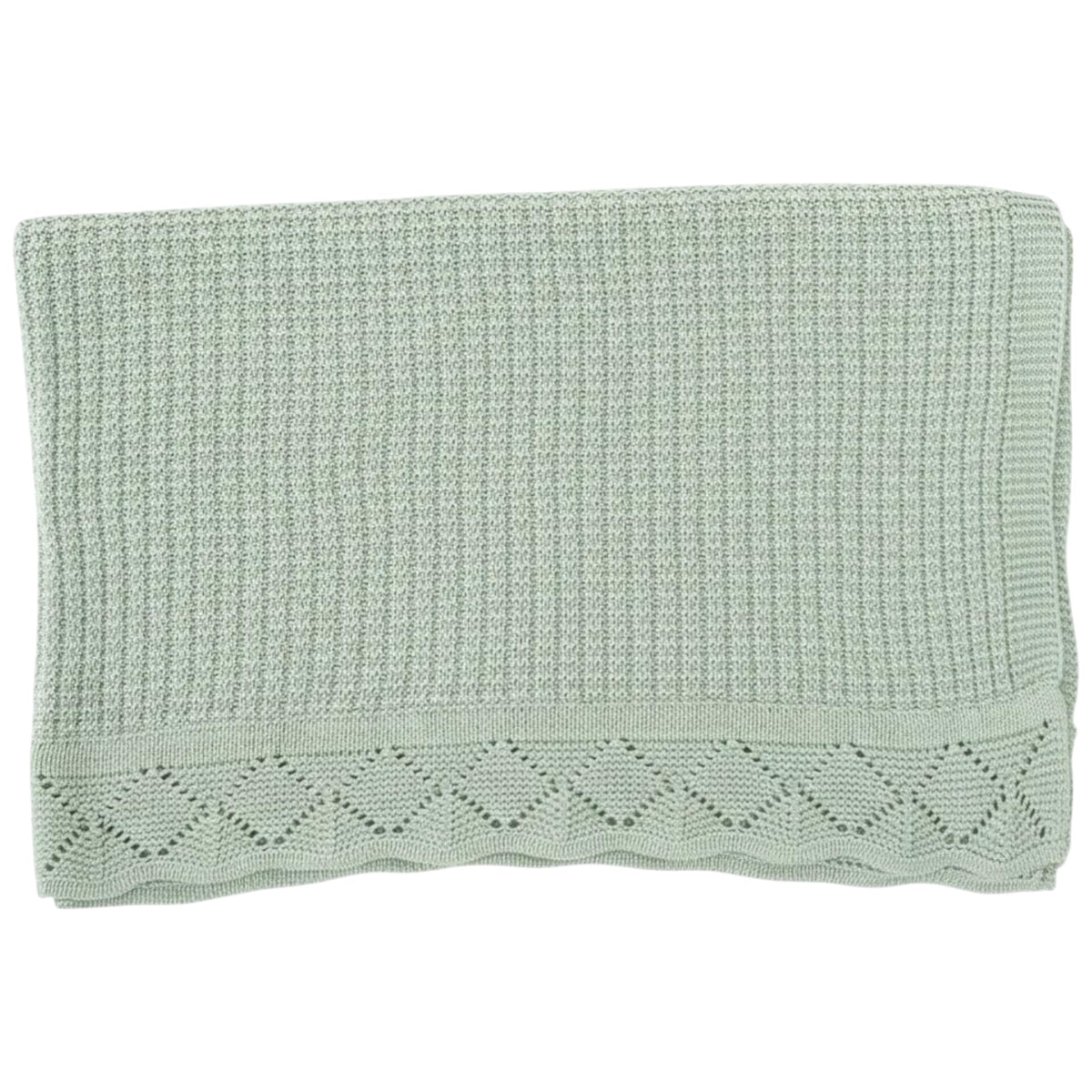Grewear Baby Knit Blanket with waffle pattern for breathable newborn comfort.