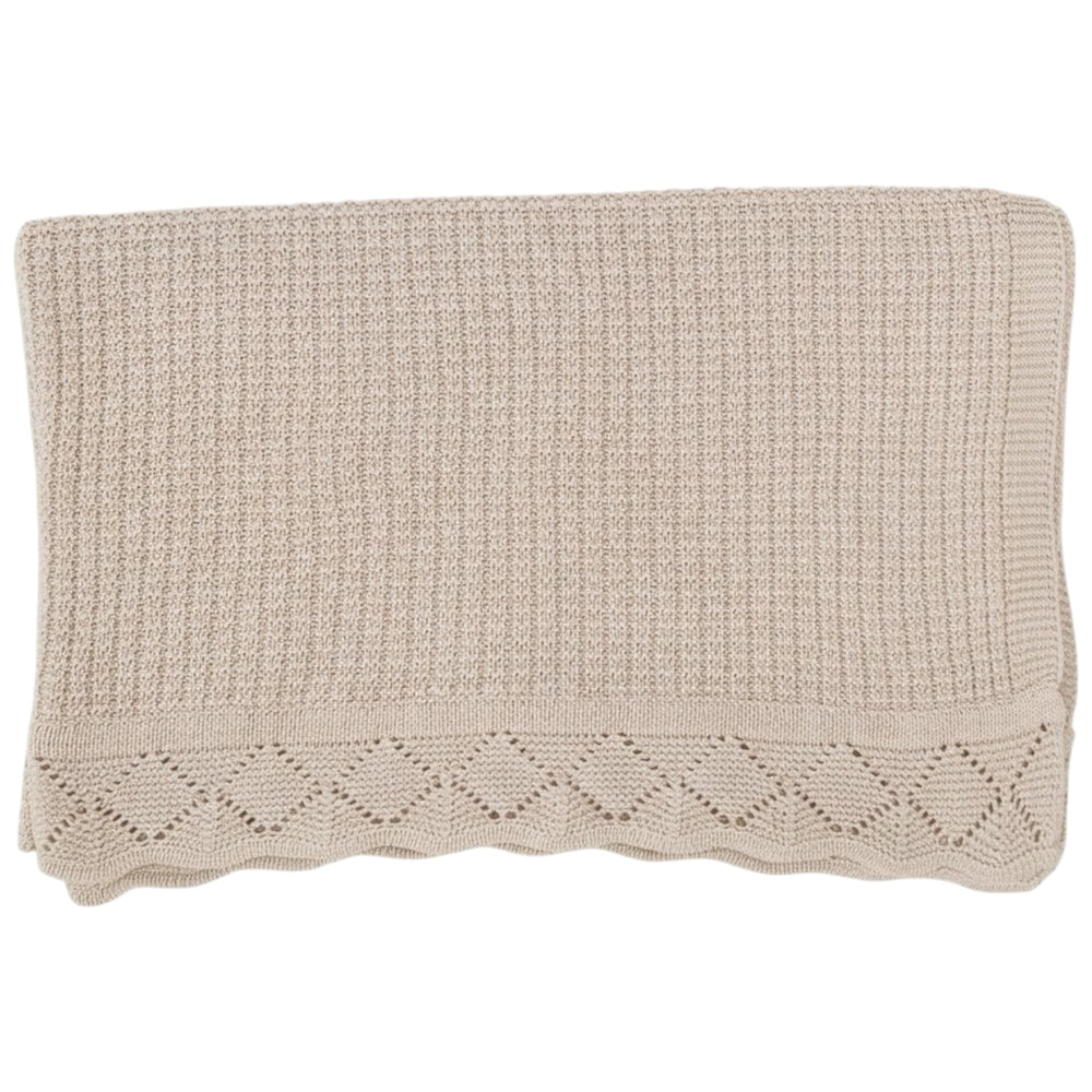 Grewear Baby Knit Blanket waffle texture for breathable warmth