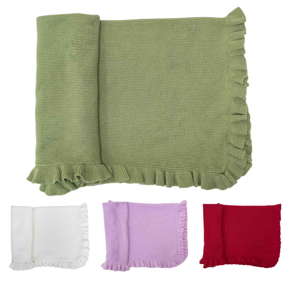 Grewear cotton baby blanket in red color adds a warm accent for outings.