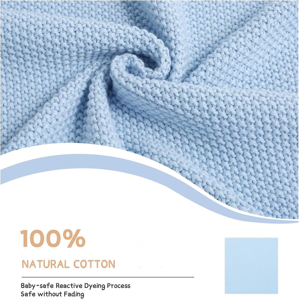 Grewear knit border detail adds delicate charm for newborns and toddlers.