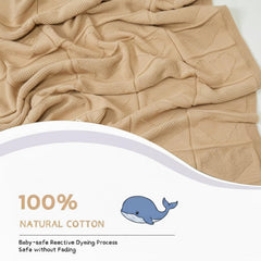 Grewear beige nursery blanket presented as a stylish gift option.