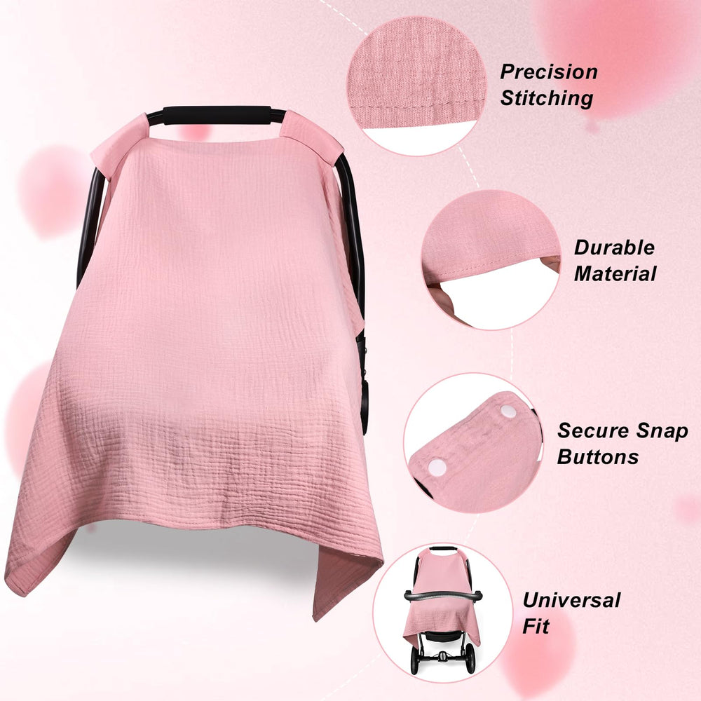 Gripooaven lightweight-breathable-infant cover keeps baby cool during car rides